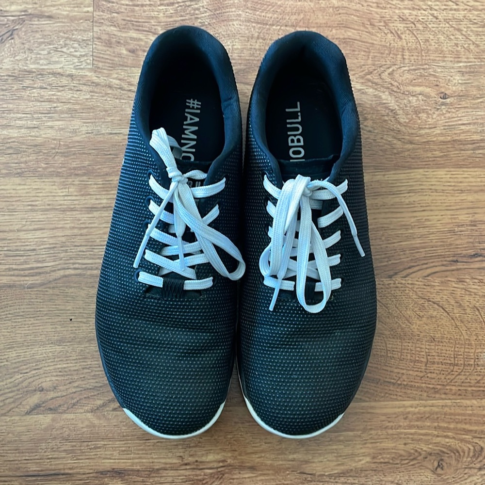 Black with white laces NoBull trainers. Like new condition. Size US men 10.5.